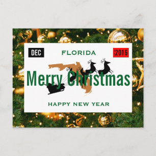Cartes Pour Fêtes Annuelles Plaque de Noël Floride Personnaliser