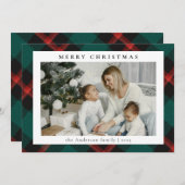 Cartes Pour Fêtes Annuelles Plaque de tarte verte simple et moderne | Photo No (Devant / Derrière)