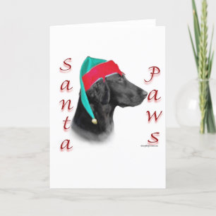 Cartes Pour Fêtes Annuelles Plaques Père Noël Retriever à revêtement plat