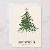 Cartes Pour Fêtes Annuelles Plat de Noël Arbre de Noël Simple Moderne (Devant)