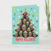 Cartes Pour Fêtes Annuelles Playful Custom Photo Christmas Tree Green Folded (Devant)