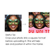 Cartes Pour Fêtes Annuelles Playful Custom Photo Modern Christmas Tree Blue