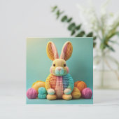 Cartes Pour Fêtes Annuelles Playful Cute Bunny Easter (Debout devant)