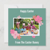 Cartes Pour Fêtes Annuelles Playful Cute Bunny Easter (Dos)