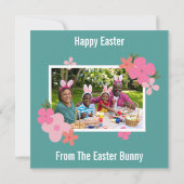 Cartes Pour Fêtes Annuelles Playful Cute Bunny Easter (Dos)