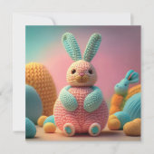 Cartes Pour Fêtes Annuelles Playful Cute Bunny Easter (Devant)