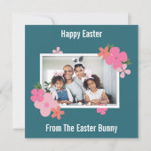 Cartes Pour Fêtes Annuelles Playful Cute Bunny Easter (Dos)