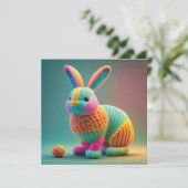 Cartes Pour Fêtes Annuelles Playful Cute Bunny Easter (Debout devant)