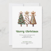 Cartes Pour Fêtes Annuelles Playful leopard pattern Christmas greeting card (Devant)