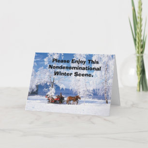 Cartes Pour Fêtes Annuelles Please Enjoy This Nondenominational Winter Scene.