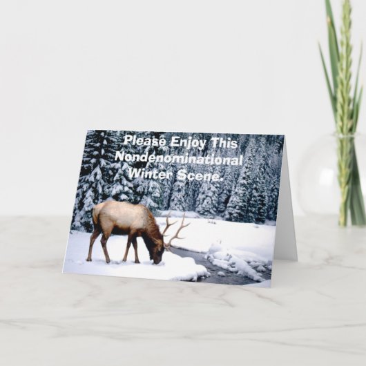 Cartes Pour Fêtes Annuelles Please Enjoy This Nondenominational Winter Scene. (Devant)