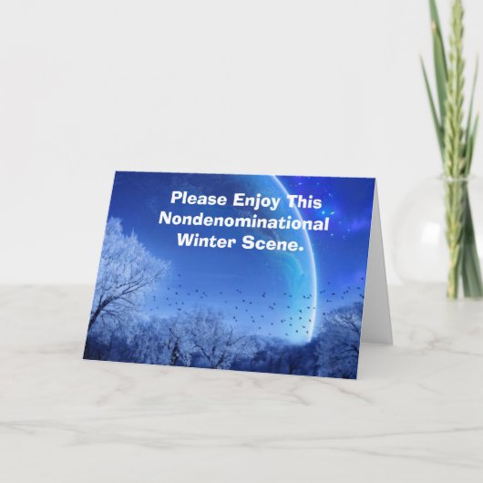 Cartes Pour Fêtes Annuelles Please Enjoy This Nondenominational Winter Scene. (Devant)