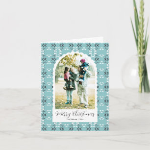 Cartes Pour Fêtes Annuelles Plié Bleu d'Œuf de Robin Botanique Royal Festif