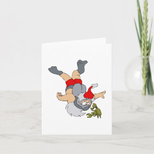 Cartes Pour Fêtes Annuelles Plongée à l'air de Père Noël