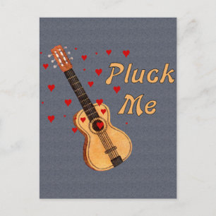 Cartes Pour Fêtes Annuelles Pluck Me Valentine Guitare