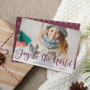 Cartes Pour Fêtes Annuelles Plum Joy to the World Full Photo