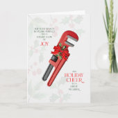 Cartes Pour Fêtes Annuelles Plumber Steady Flow of Joy and Seasonal Cheer (Devant)