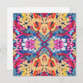 Cartes Pour Fêtes Annuelles Plumeria tropicale Fleurs tachetées Motif de carre (Devant / Derrière)