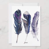 Cartes Pour Fêtes Annuelles Plumes bohèmes joyeuses et lumineuses personnalisa (Dos)