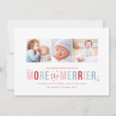 Cartes Pour Fêtes Annuelles Plus d'annonces de naissance de jour férié Merrier (Devant)