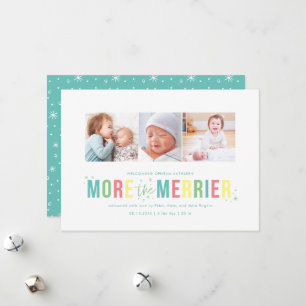 Cartes Pour Fêtes Annuelles Plus d'annonces de naissance de jour férié Merrier