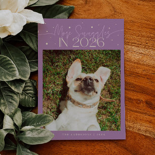 Cartes Pour Fêtes Annuelles Plus de Câlins 2026 Nouvel An Photo de Chien au Li