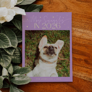 Cartes Pour Fêtes Annuelles Plus de Câlins 2026 Nouvel An Wisteria Photo de Co