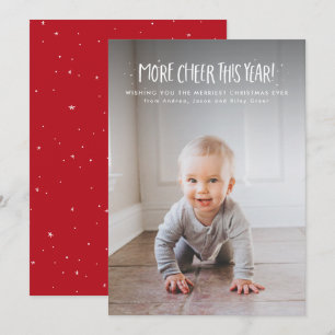 Cartes Pour Fêtes Annuelles Plus de joie cette année jolie petite photo de Noë