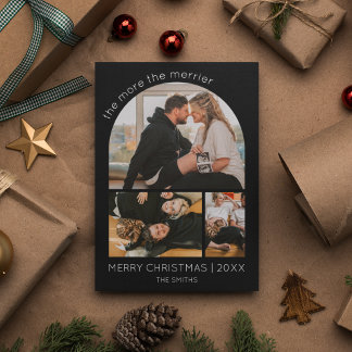 Cartes Pour Fêtes Annuelles Plus de la photo Merrier Arch Grossesse de Noël