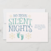 Cartes Pour Fêtes Annuelles Plus de nuits silencieuses Grossesse de Noël (Devant)
