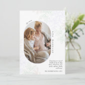 Cartes Pour Fêtes Annuelles Plus de photos ovale Merrier Grossesse de Noël (Debout devant)