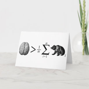 Cartes Pour Fêtes Annuelles Plus Intelligent Que L'Ours Moyen