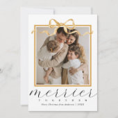 Cartes Pour Fêtes Annuelles Plus joyeux ensemble Photo Élégant Noël (Devant)