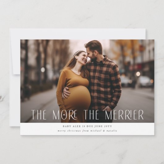 Cartes Pour Fêtes Annuelles Plus la grossesse de Noël est joyeuse (Devant)