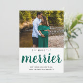 Cartes Pour Fêtes Annuelles plus l'aiguille de pin de Noël est joyeuse (Debout devant)