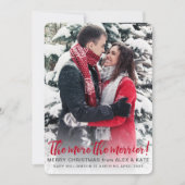 Cartes Pour Fêtes Annuelles Plus Le Merrier | Annonce Noël de grossesse (Devant)