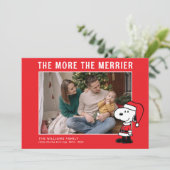 Cartes Pour Fêtes Annuelles Plus Le Merrier Est Merrier | Snoopy Noël Nouveau  (Debout devant)