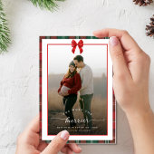 Cartes Pour Fêtes Annuelles Plus Le Merrier Plaid Bow Noël Grossesse