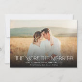 Cartes Pour Fêtes Annuelles Plus Merrier annonce la grossesse Noël Photo (Devant)