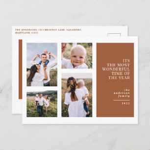Cartes Pour Fêtes Annuelles Plus merveilleux temps noël multi photo announs