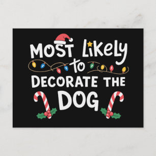 Cartes Pour Fêtes Annuelles Plus Susceptible de Décorer le Chien Noël Xmas