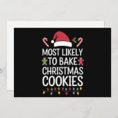 Cartes Pour Fêtes Annuelles Plus susceptible de faire cuire des biscuits de No (Devant / Derrière)