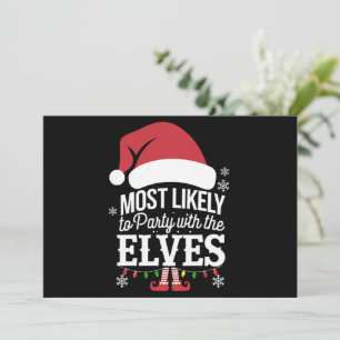 Cartes Pour Fêtes Annuelles Plus susceptible de faire la fête avec les elfes d