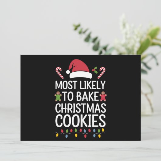 Cartes Pour Fêtes Annuelles Plus susceptible de préparer des biscuits de Noël (Debout devant)