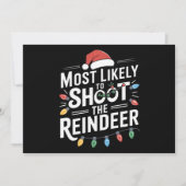 Cartes Pour Fêtes Annuelles Plus susceptible de tirer sur la famille de rennes (Devant)