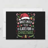 Cartes Pour Fêtes Annuelles Plus susceptible d'être en retard pour Noël Famill (Devant)