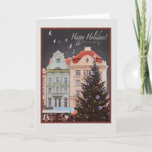 Cartes Pour Fêtes Annuelles Plzen - arbre de Noël (WR) (Devant)