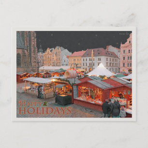 Cartes Pour Fêtes Annuelles Plzen - Lumières du marché de Noël - HH