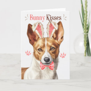 Cartes Pour Fêtes Annuelles Podengo Pequeno Chien Bunny Oreilles pour Pâques