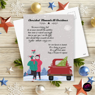 Cartes Pour Fêtes Annuelles Poème de Noël pour couple LGBTQ Moments Chéris